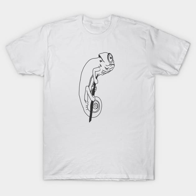 Chameleon sketch T-Shirt by artbyluko